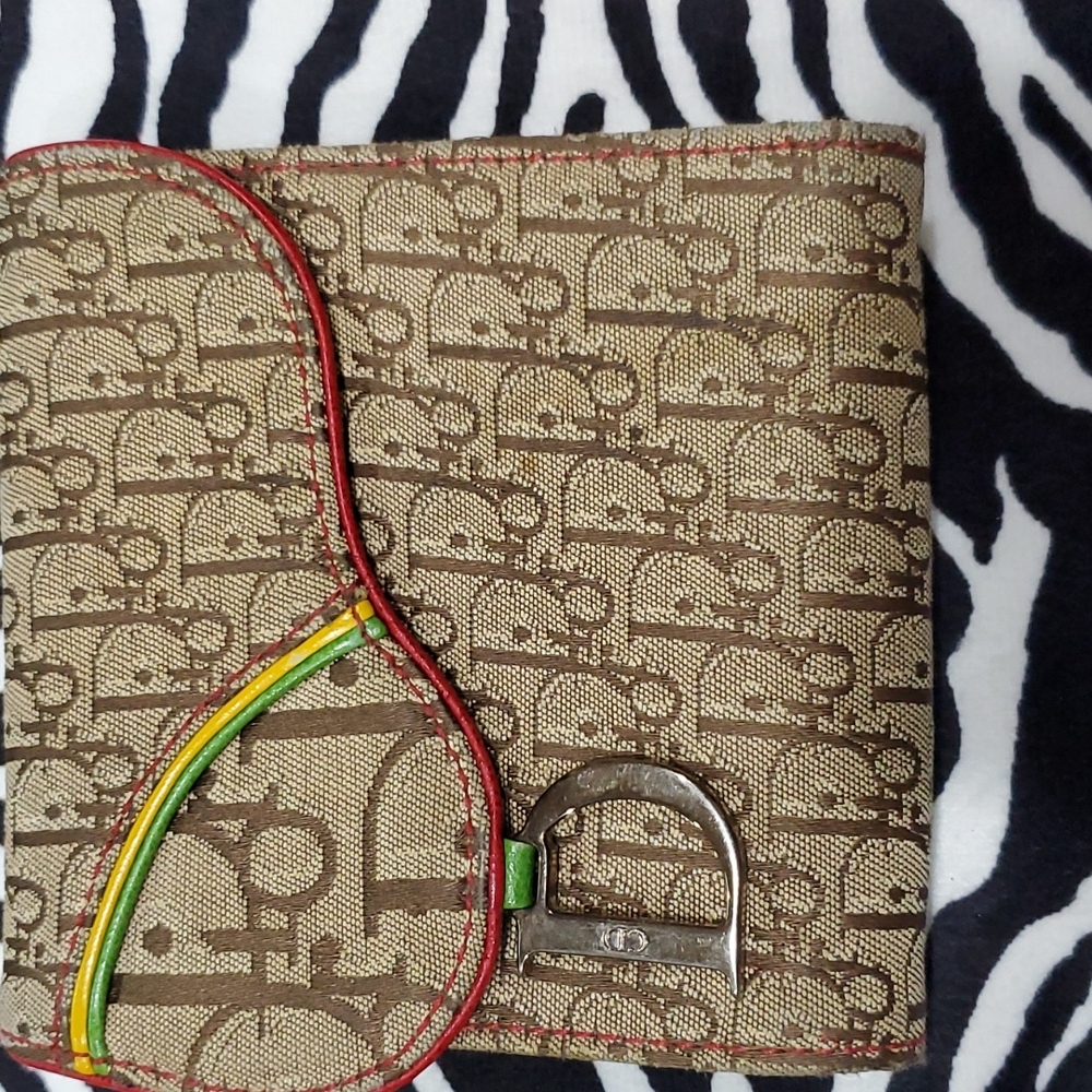 Rare Christian Dior RASTA SADDLE BAG WITH WALLET!!! AUTHENTIC.. - Picture 5 of 16